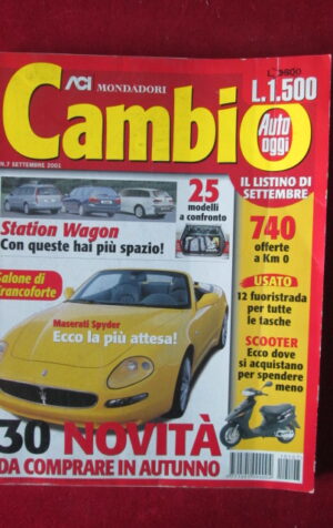 CAMBIO 7 2001 ALFA ROMEO ALFA 156 MASERATI SPYDER TOYOTA RAV4 D4-D [P51]