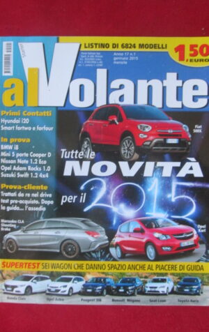 AL VOLANTE 1 2015 FIAT 500X MERCEDES CLA OPEL KARL BMW I8 [DV44]