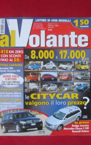 AL VOLANTE 2 2009 MERCEDES CLASSE C 5W DODGE JOURNEY HYUNDAI I20 [DV44]