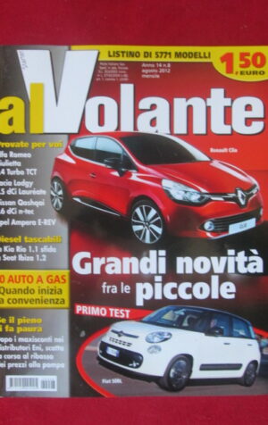 AL VOLANTE 8 2012 RENAULT CLIO FIAT 500L ALFA ROMEO GIULIETTA DACIA LODGY [DV44]