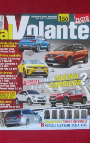 AL VOLANTE 11 2017 VOLKSWAGEN T-ROC SEAT ARONA FIAT 500X PEUGEOT 2008 [DV45]