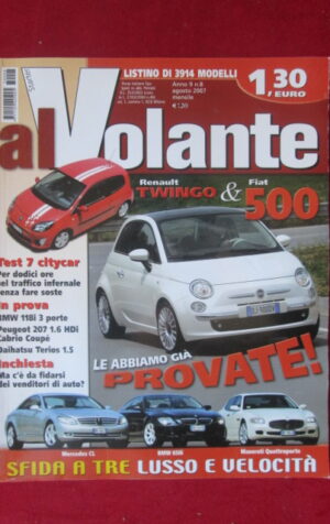 AL VOLANTE 8 2007 FIAT 500 MERCEDES CL BMW 650I MASERATI QUATTROPORTE [DV45]