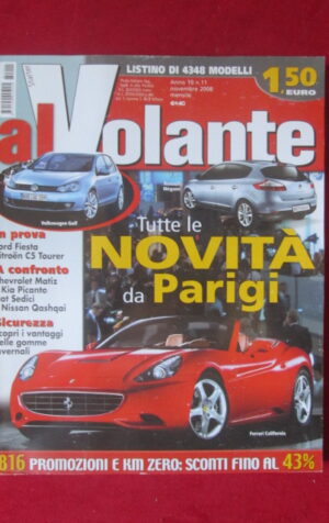 AL VOLANTE 11 2008 VOLKSWAGEN GOLF FERRARI CALIFORNIA NISSAN QASHQAI [DV45]