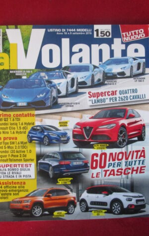 AL VOLANTE 9 2016 AUDI Q2 ALFA ROMEO STELVIO JEEP COMPASS JAGUAR F-PACE [DV46]