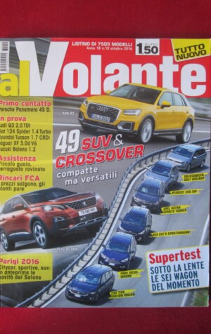 AL VOLANTE 10 2016 AUDI Q2 AUDI Q3 PORSCHE PANAMERA PEUGEOT 3008 JAGUAR XF[DV46]