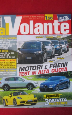 AL VOLANTE 8 2016 ABARTH 595 BMW M2 COUPE MERCEDES C CABRIO 250 VOLVO V90 [DV46]
