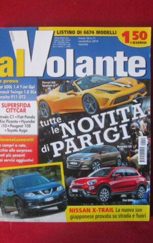 AL VOLANTE 11 2014 FERRARI 458 PORSCHE 911 GT3 CITROEN C1 FIAT PANDA [DV46]