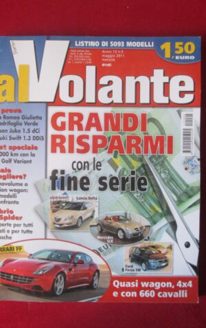 AL VOLANTE 5 2011 ALFA ROMEO GIULIETTA QUADRIFOGLIO VERDE SLK FERRARI FF [DV46]