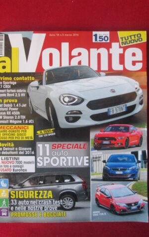 AL VOLANTE 3 2016 FIAT 124 SPIDER FORD MUSTANG HONDA CIVIC TYPE LEXUS RX [DV46]