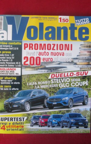 AL VOLANTE 6 2017 ALFA ROMEO STELVIO MERCEDES GLC PORSCHE PANAMERA 4S D [DV46]