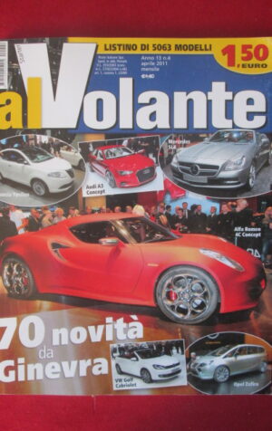 AL VOLANTE 4 2011 ALFA ROMEO 4C CONCEPT AUDI A3 VOLKSWAGEN GOLD CABRIOLET [DV47]