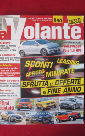 AL VOLANTE 12 2017 CITROEN C3 HONDA CIVIC BMW X3 AUDI A8 [DV47]