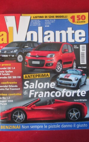 AL VOLANTE 10 2011 VOLKSWAGEN UP FERRARI 458 SPIDER PEUGEOT 3008 [DV47]