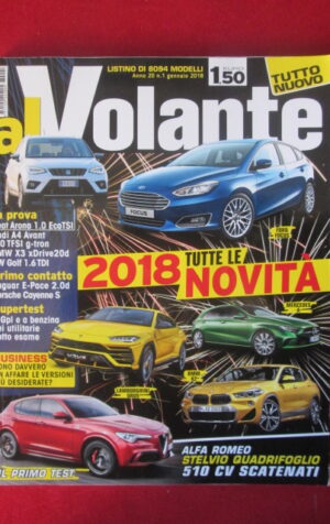AL VOLANTE 1 2018 SEAT ARONA AUDI A4 AVANT VOLKSWAGEN GOLF BMW X3 [DV47]