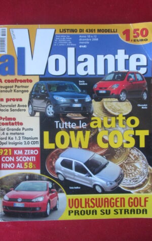 AL VOLANTE 12 2008 DACIA SANDERO CHEVROLET MATIZ VOLKSWAGEN GOLF [DV48]