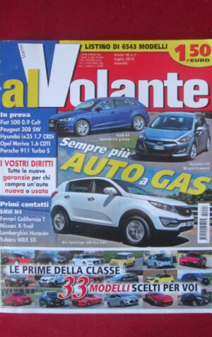 AL VOLANTE 7 2014 AUDI A3 SPORTBACK G-TRON HYUNDAI i30 WAGON BMW M4 [DV48]