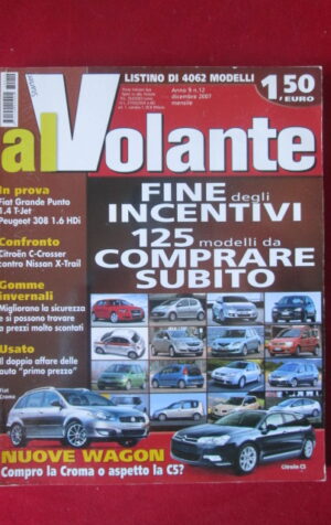 AL VOLANTE 12 2007 GRANDE PUNTO CITROEN C-CROSSER CITROEN C5 FIAT CROMA [DV48]