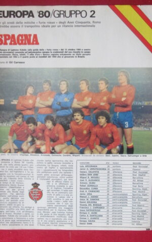 INSERTO GUERIN SPORTIVO EUROPA 1980 TEAM  - SPAGNA [MV8]