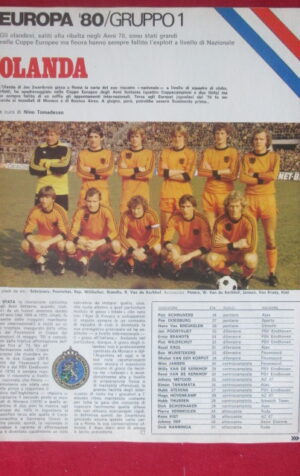 INSERTO GUERIN SPORTIVO EUROPA 1980 TEAM - OLANDA GRECIA [MV8]