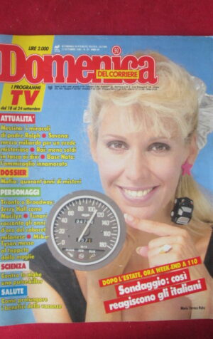 DOMENICA CORRIERE 39 1988 MARIA TERESA RUTA MIKE TYSON JERRY HALL [TR29]