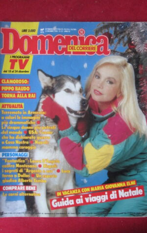 DOMENICA CORRIERE 52 1988 BAUDO MARIA GIOVANNA ELMI CHARLENE TILTON [TR29]