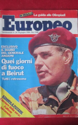 EUROPEO 24 1984 AZZARDO LOREDANA BERTE DOSSIER GIORNI DI FUOCO A BEIRUT [TR29]