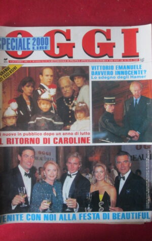 OGGI 49 1991 VITTORIO EMANUELE CAROLINA DI MONACO MARGHERITA BONIVER [TR29]