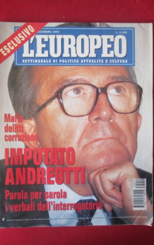EUROPEO 52 1993 IMPUTATO ANDREOTTI MICHAEL JACKSON DOSSIER BUDDHISMO [TR29]