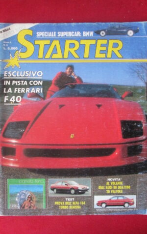 STARTER 6 1988 FERRARI F 40 ALFA 164 TURBO BENZINA AUDI 90 QUATTRO [TR29]
