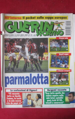 GUERIN SPORTIVO 45 1994 CON INSERTO POCKET TUTTOCOPPE + POSTER FIORENTINA [TR29]