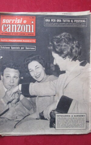 SORRISI E CANZONI 12 1956 CLAUDIO VILLA ANTONIETTA TORRIELLI [TR29]