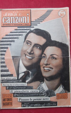 SORRISI E CANZONI 25 1953 ANTONIO BASURTO AMALIA MICONI [TR29]