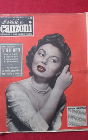SORRISI E CANZONI 13 1955 CLORIA CHRISTIAN WALTER CHIARI MIKE BONGIORNO [TR29]