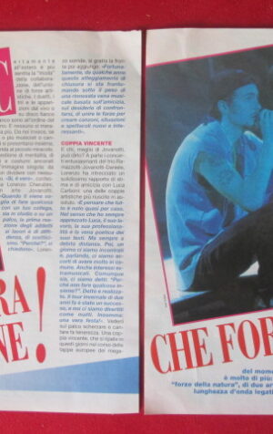 CLIPPING RITAGLIO LUCA CARBONI JOVANOTTI 1994 - 3 FACCIATE [MV19M-7]