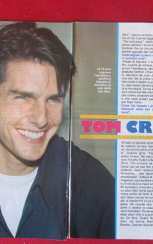 CLIPPING RITAGLIO TOM CRUISE 1992 - 5 FACCIATE  [MV19M-7]