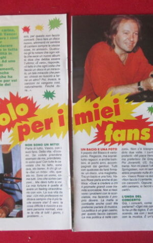 CLIPPING RITAGLIO VASCO ROSSI 1992 - 2 FACCIATE  [MV19M-7]