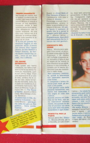 CLIPPING RITAGLIO WINONA RYDER 1992 - 4 FACCIATE  [MV19M-7]