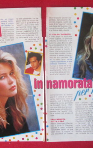 CLIPPING RITAGLIO CLAUDIA SCHIFFER 1994 - 2 FACCIATE  [MV19M-7]