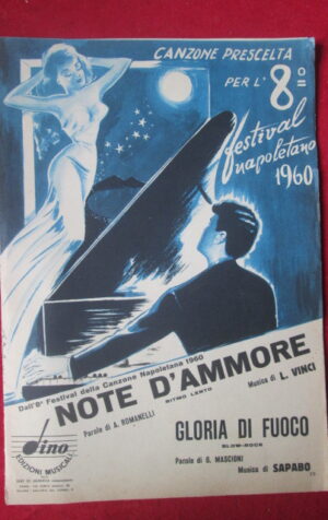 SPARTITO NOTE D' AMORE 8 FESTIVAL NAPOLETANO 1960 [Q36]