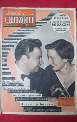SORRISI E CANZONI 7 1954 GIORGIO CONSOLINI GINO LATILLA [Q36]