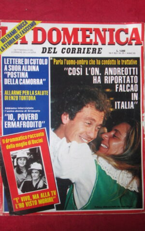 DOMENICA DEL CORRIERE 29 1983 LETTERE DI CUTOLO FALCAO ANDREOTTI [Q36]