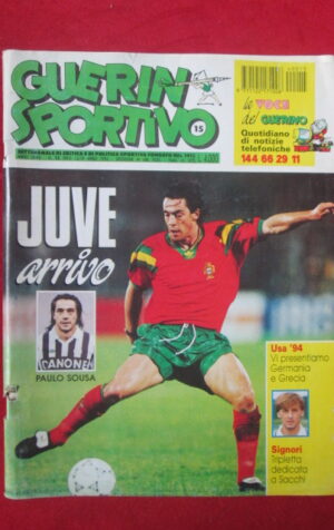 GUERIN SPORTIVO 15 1994 PAULO SOUSA SIGNORI + FILM CAMPIONATO [Q39]