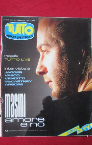 TUTTO MUSICA E SPETTACOLO 2 1993 JAGGER VASCO ROSSI VENDITTI + POSTER RON [Q39]
