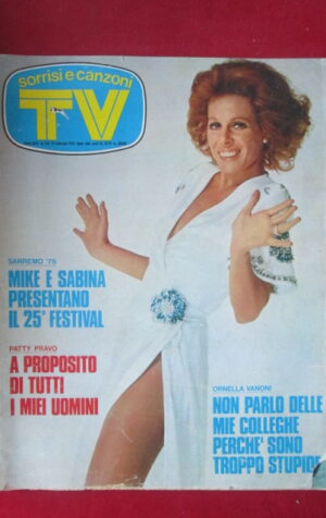 TV SORRISI E CANZONI 7-8 1975 PATTY PRAVO ORNELLA VANONI CARRA  [G64]