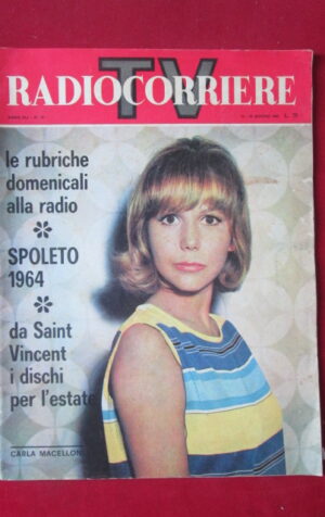 TV RADIOCORRIERE 25 1964 CARLA MACELLONI RUDOLF NUREYEV [G64]