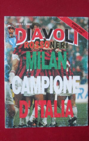 DIAVOLI ROSSONERI 6 1992 MILAN CAMPIONE D' ITALIA MAURO TASSOTTI [G64]