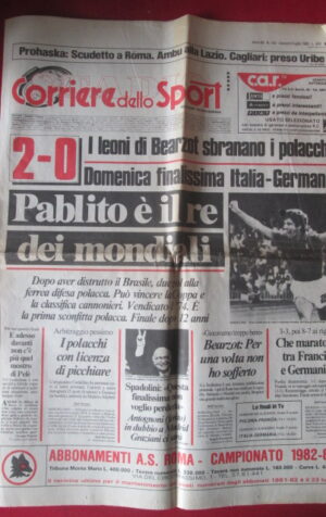 CORRIERE DELLO SPORT 09-07-1982  ITALIA POLONIA 2-0 [GS46]