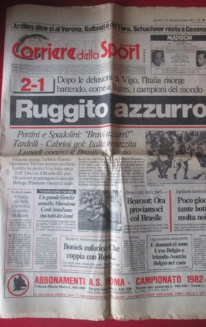 CORRIERE DELLO SPORT 30-06-1982 ITALIA ARGENTINA 2-1 [GS46]