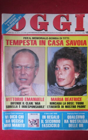 OGGI 10-11 1985 VITTORIO EMANUELE MARIA BEATRICE DALILA DI LAZZARO [M5D]
