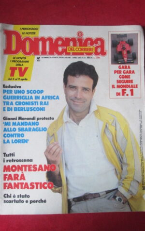 DOMENICA DEL CORRIERE 15 1988 GIANNI MORANDI MONTESANO RITA DALLA CHIESA [M5D]